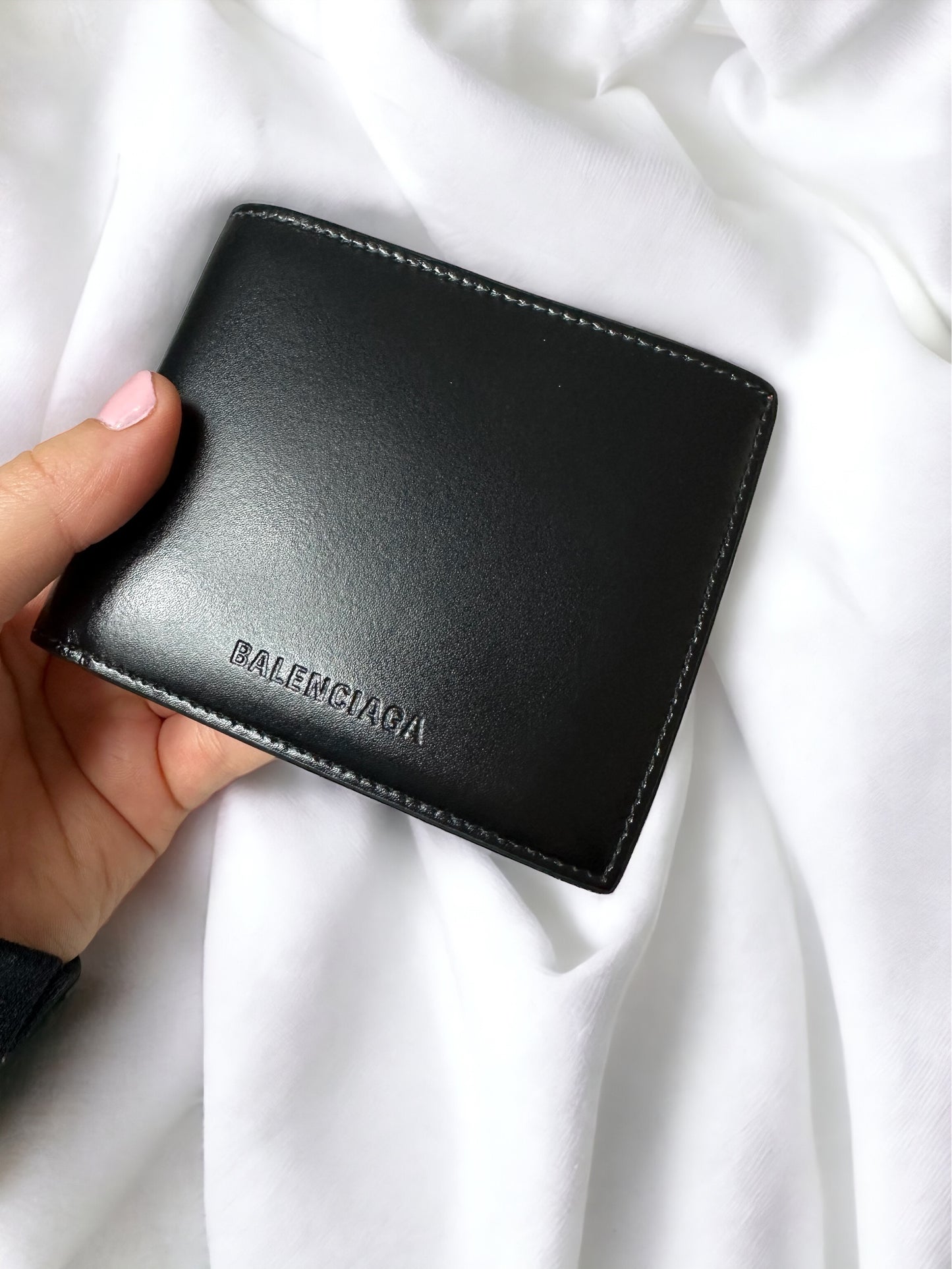 Balenciaga Mens Bicolor Bifold Wallet